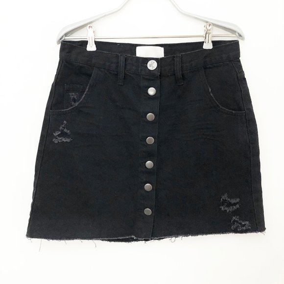 One Teaspoon Viper High Waist Button UP Mini Skirt - Picture 5 of 13